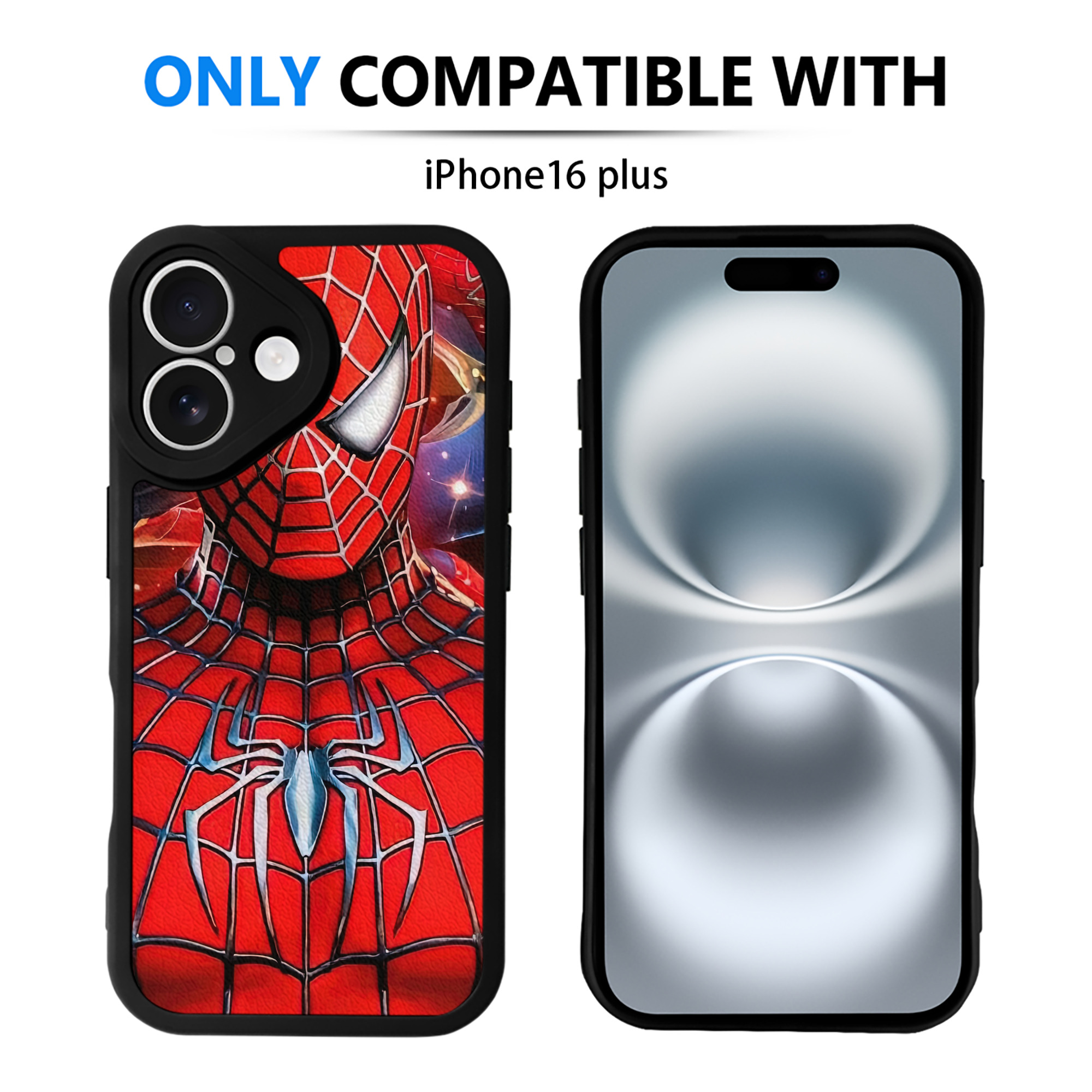 Spider Man スパイダーマン 【iPhone 16シリーズ対応】シリコンスマホケース（レザー調） 材質：シリコン